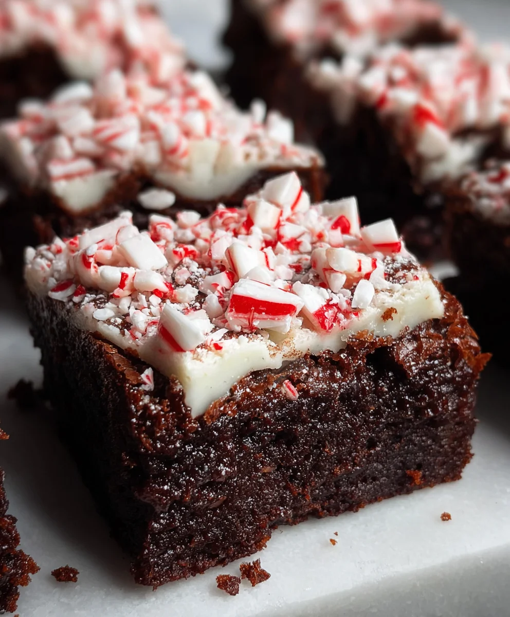 Easy Peppermint Brownies Recipe-Holiday Treat