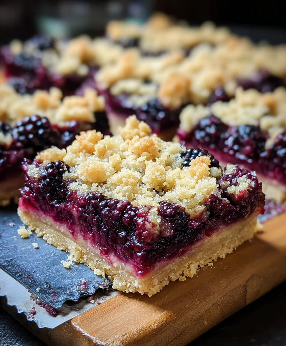 Blackberry Pie Bars - Easy Crum extractble Recipe