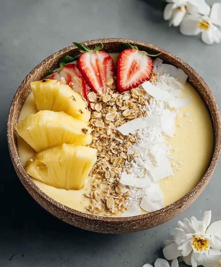 Piña Colada Smoothie Bowl – Tropical Vegan Treat