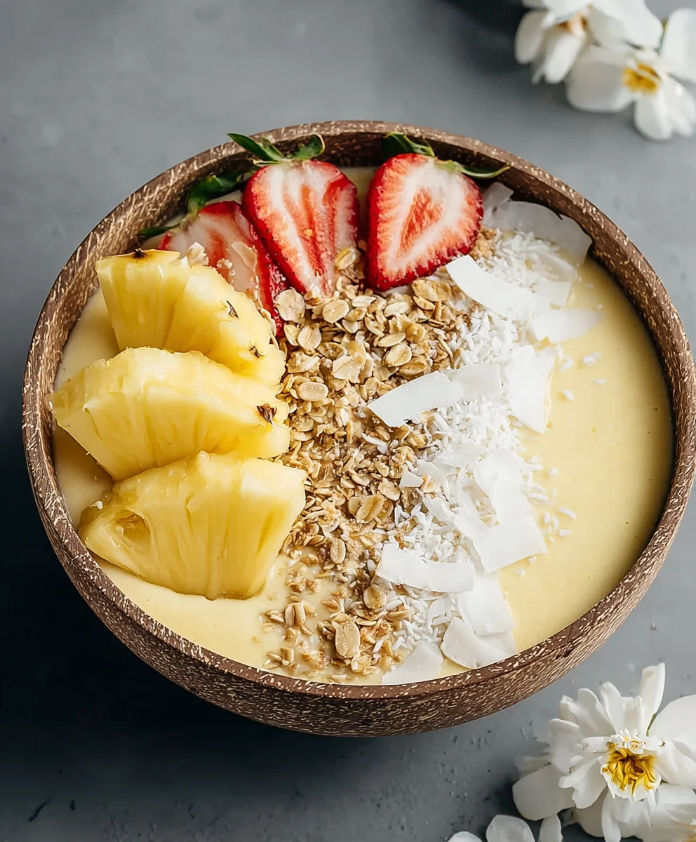 Piña Colada Smoothie Bowl - Tropical Vegan Treat