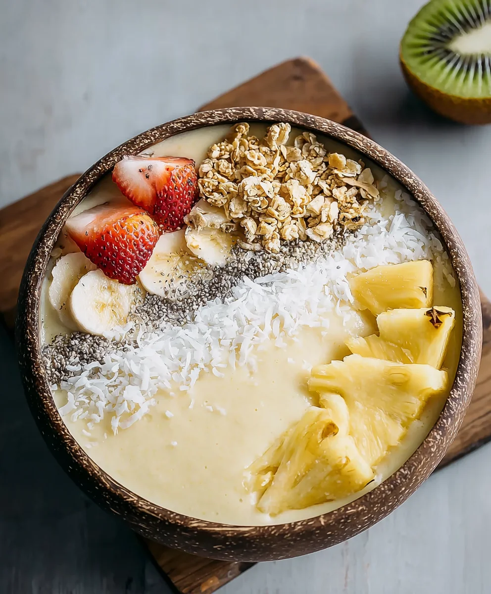 Piña Colada Smoothie Bowl - Tropical Vegan Treat