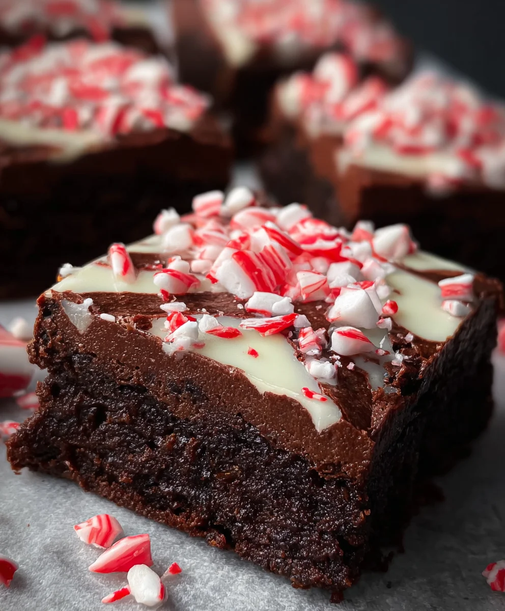 Easy Peppermint Brownies Recipe-Holiday Treat