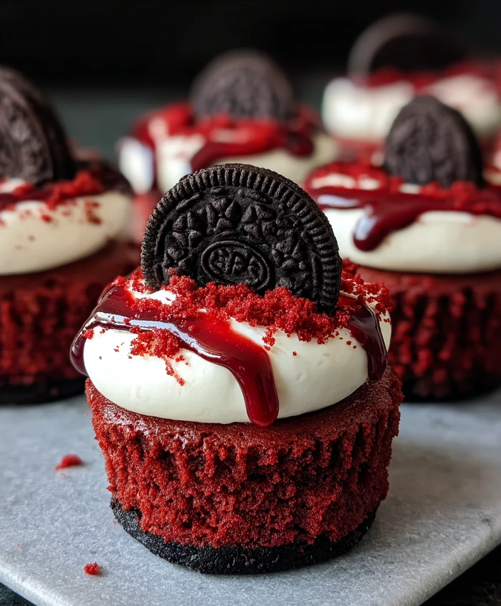 Mini Red Velvet Oreo Cheesecakes-Decadent Bites