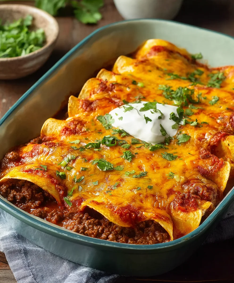 Easy Tex-Mex Beef Enchiladas Recipe