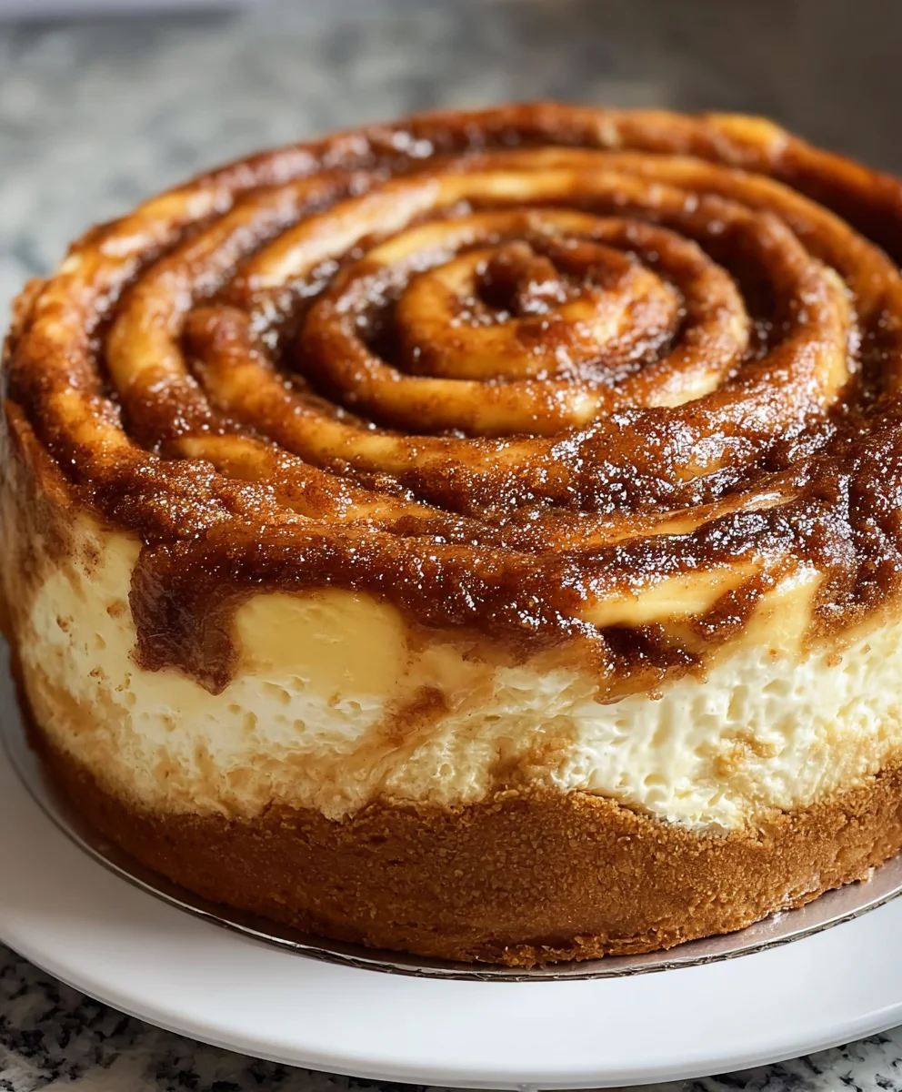 Cinnamon Roll Cheesecake Honeybun-Decadent Dessert
