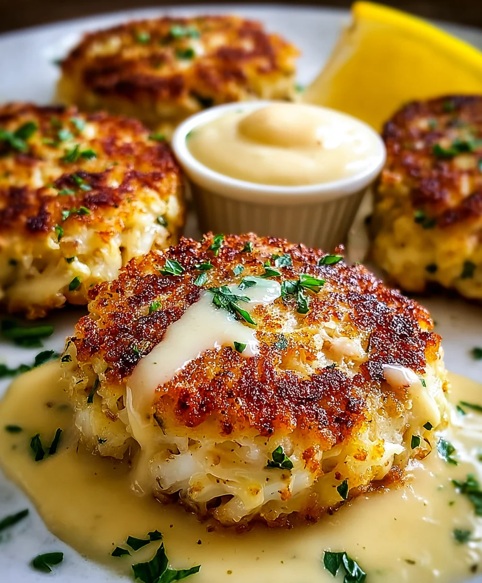Cheddar Bay Crab Cakes-Lemon Butter Drizzle Recipe