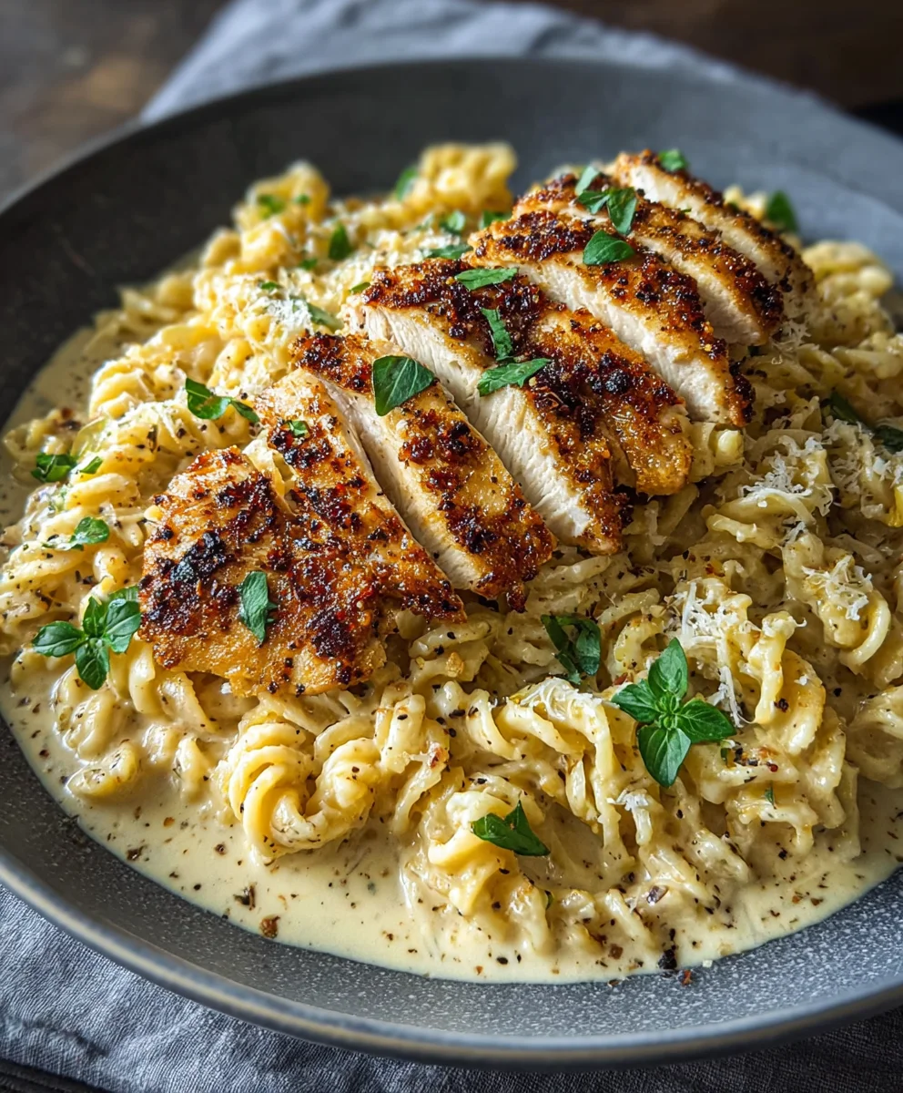 Creamy Chicken Garlic Parmesan Pasta Recipe