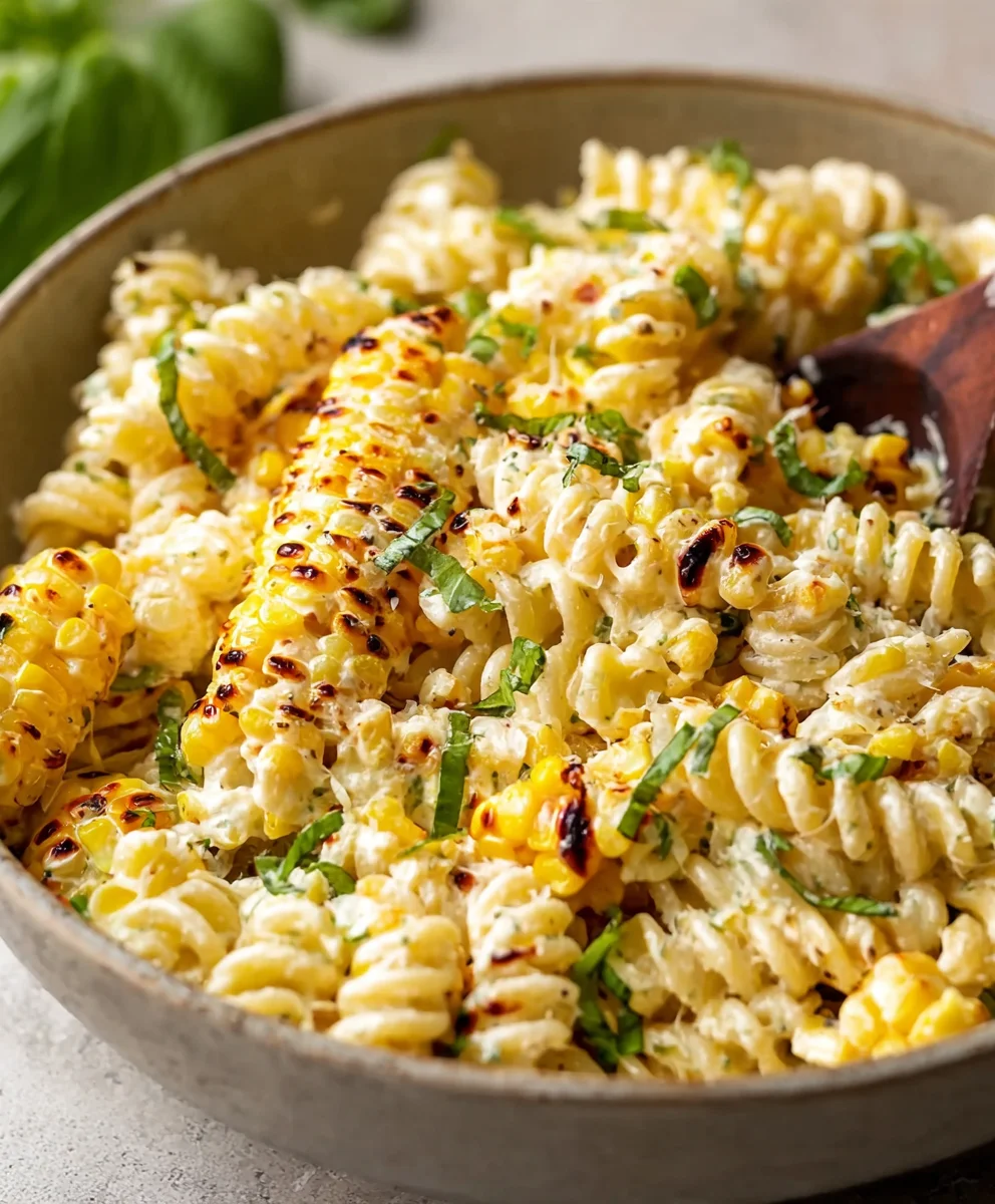 Creamy Street Corn Pasta Salad - Easy Recipe