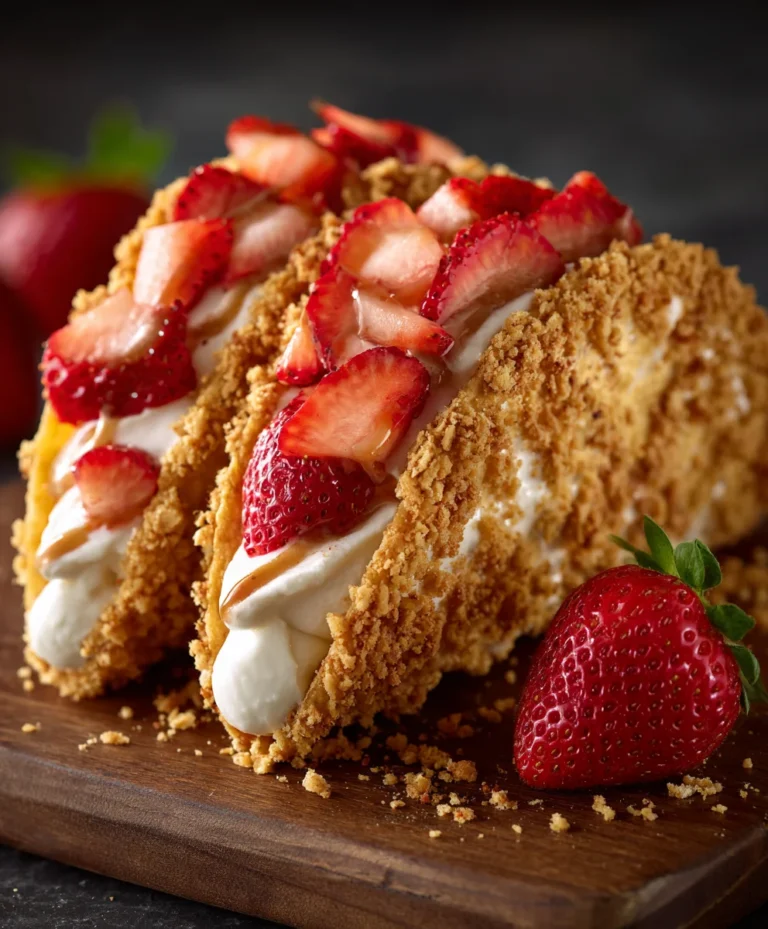 Strawberry Crunch Cheesecake Tacos – Sweet Treat