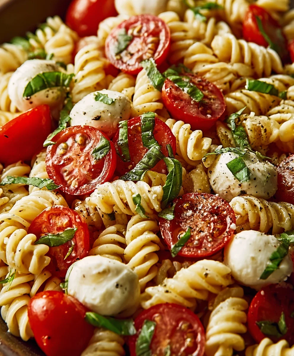 Creamy Caprese Pasta Salad- Easy & Delicious Recipe