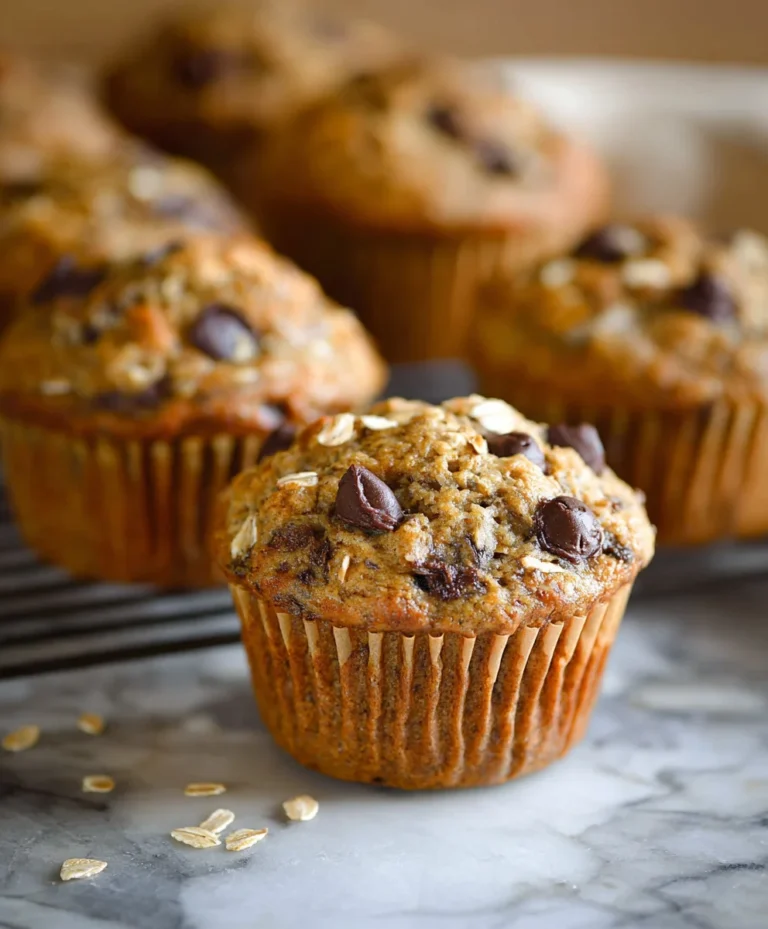 Healthy Banana Oatmeal Muffins – Chocolate Chip Treat