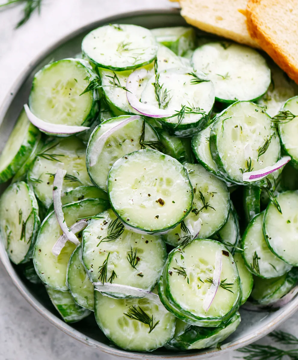 Refreshing Cucumber Dill Salad - Easy & Delicious