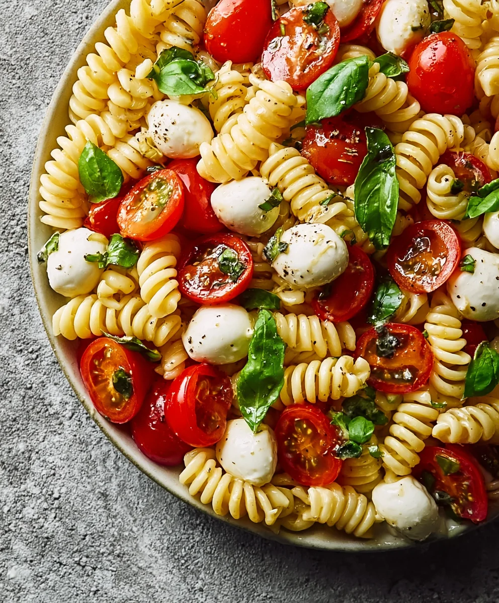 Creamy Caprese Pasta Salad- Easy & Delicious Recipe