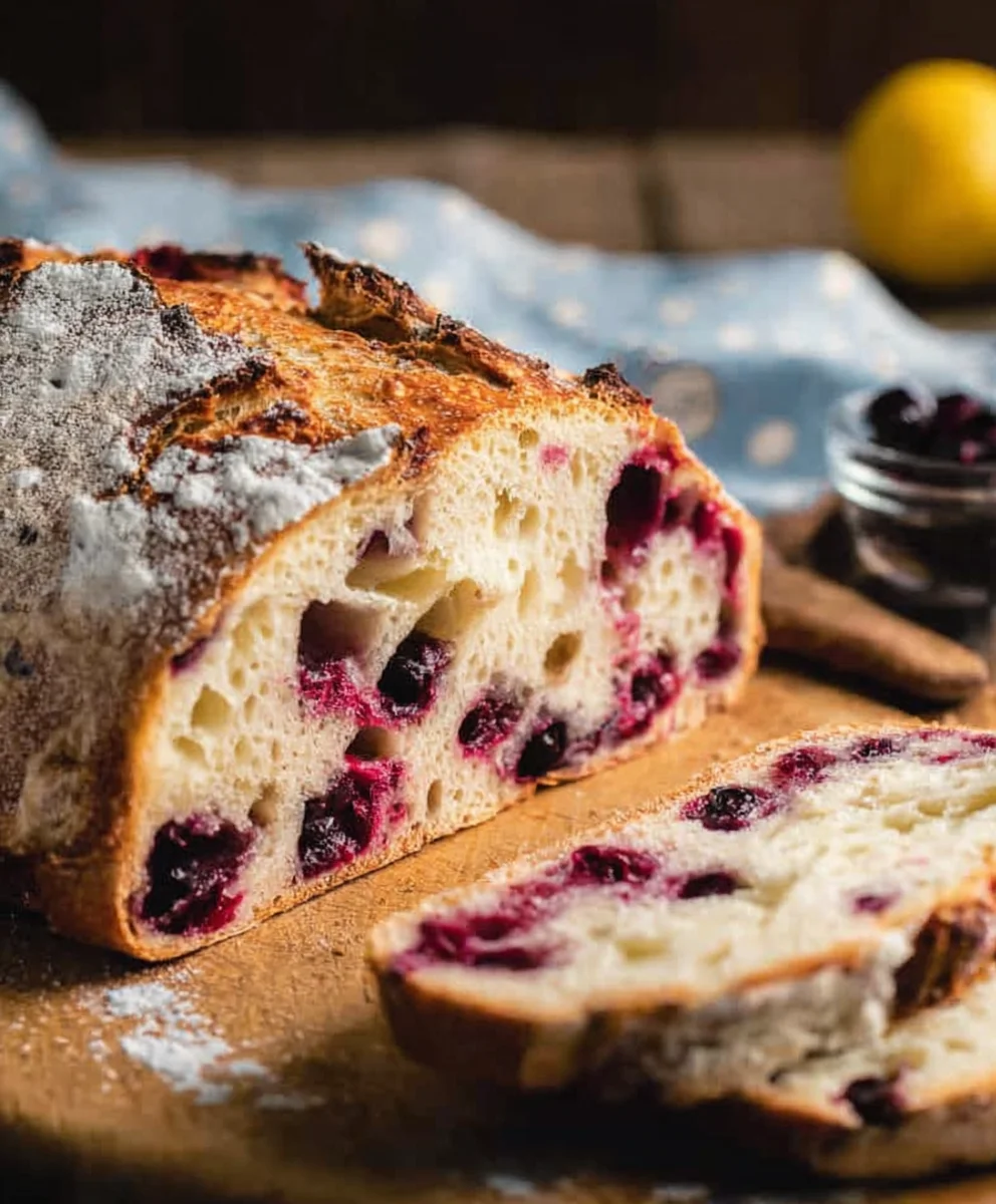 Lemon Blueberry Sourdough Bread Recipe