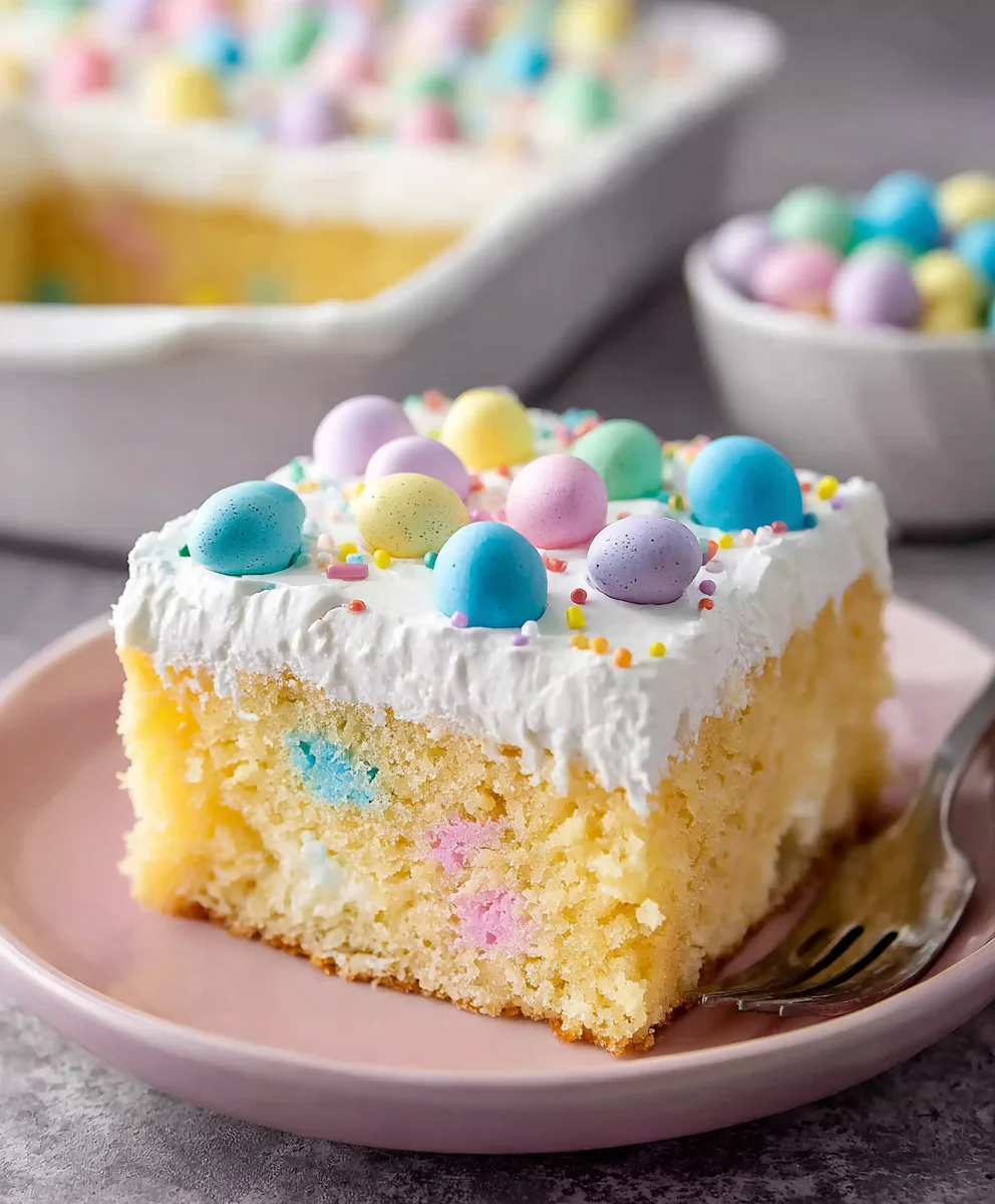 Easter Poke Cake- Easy Spring Dessert Recipe
