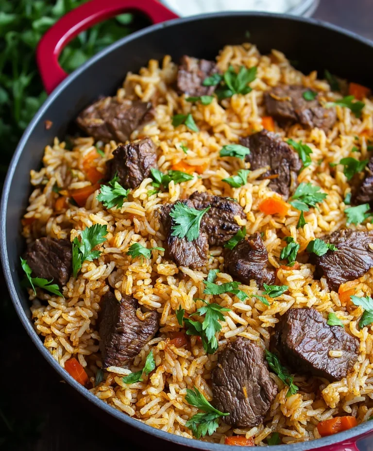 Beef Rice Plov – Savory Uzbek Flavorful One-Pot Meal