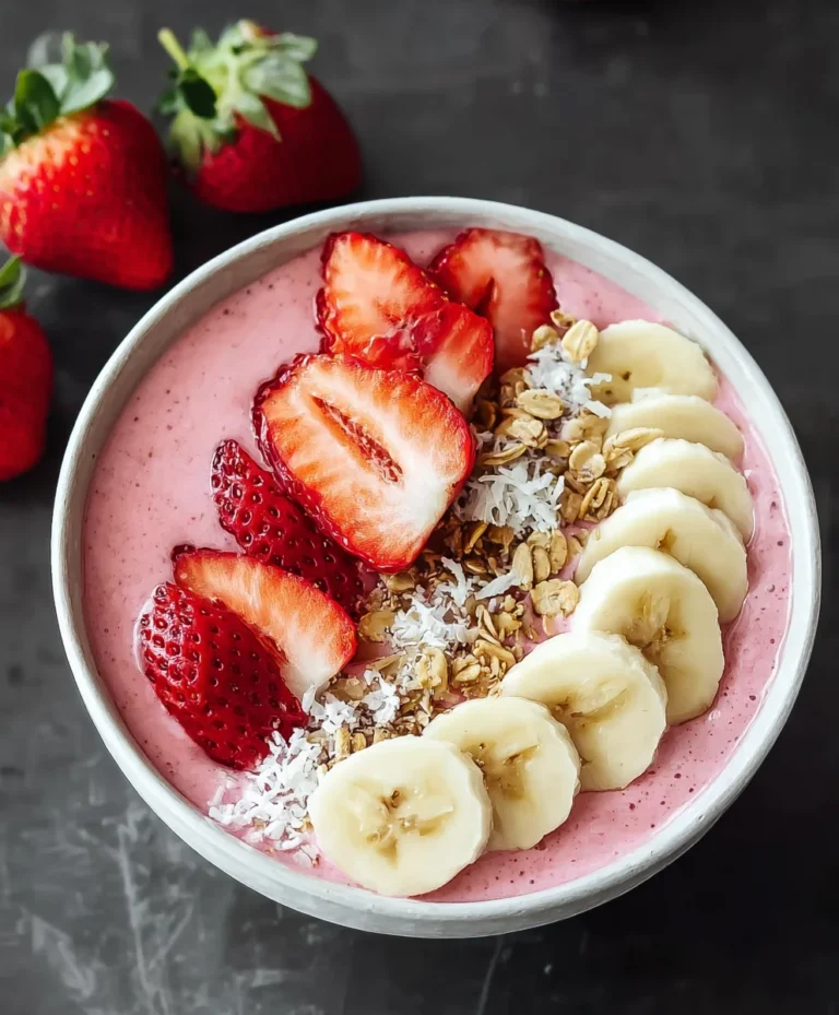 Strawberry Banana Smoothie Bowl – Easy & Delicious Recipe