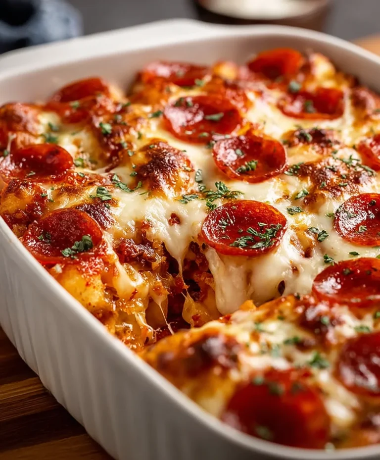 Bubble Up Pizza Casserole- Easy Weeknight Dinner