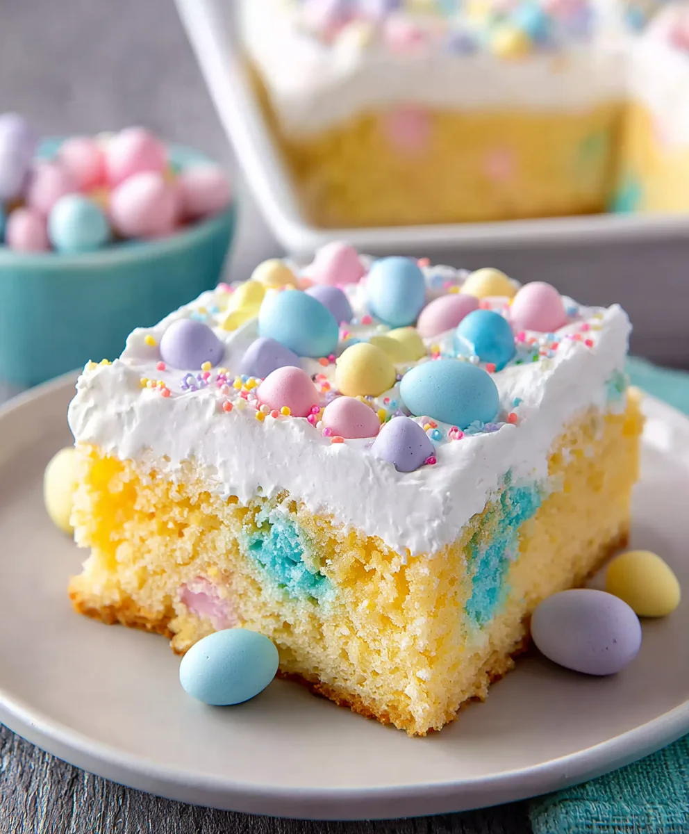 Easter Poke Cake- Easy Spring Dessert Recipe