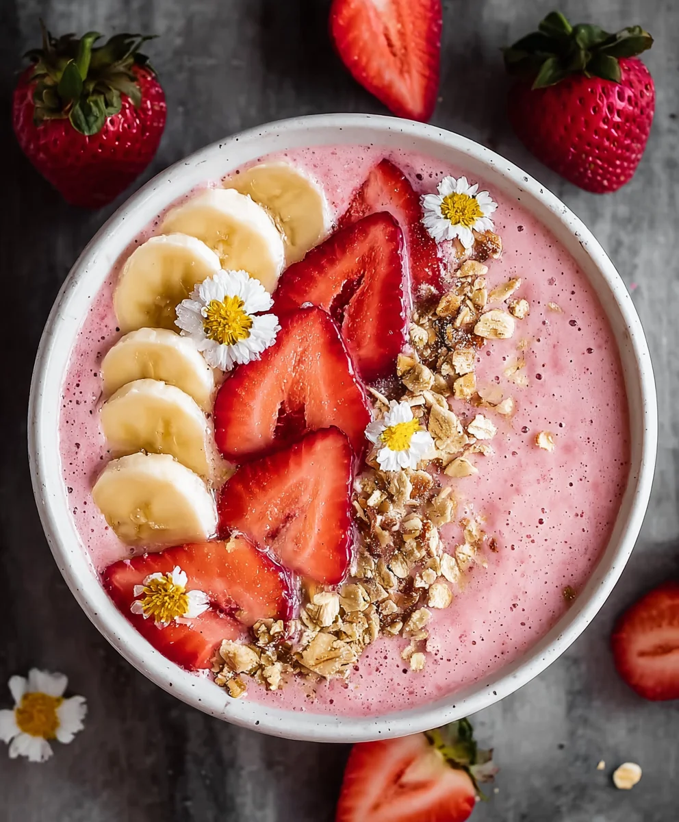 Strawberry Banana Smoothie Bowl - Easy & Delicious Recipe