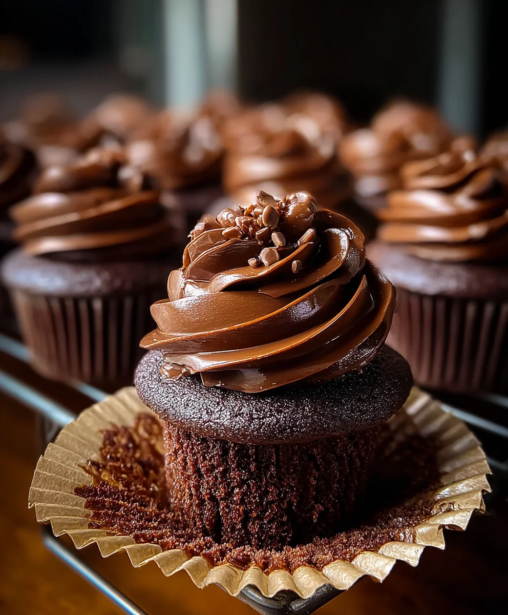 Decadent Chocolate Fudge Cupcakes-Irresistible Treat