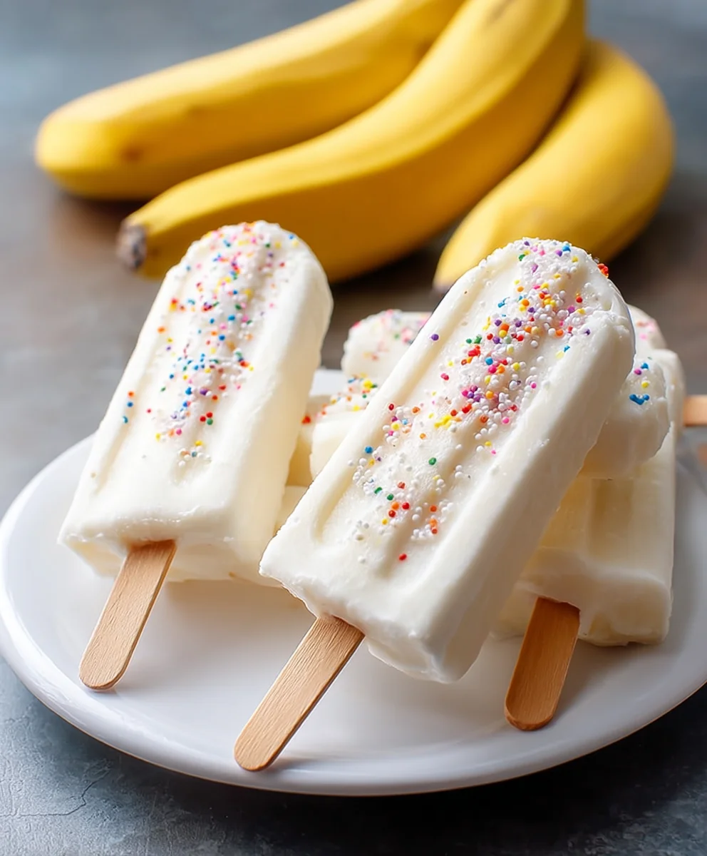 Easy Frozen Banana Yogurt Pops - Healthy Treat