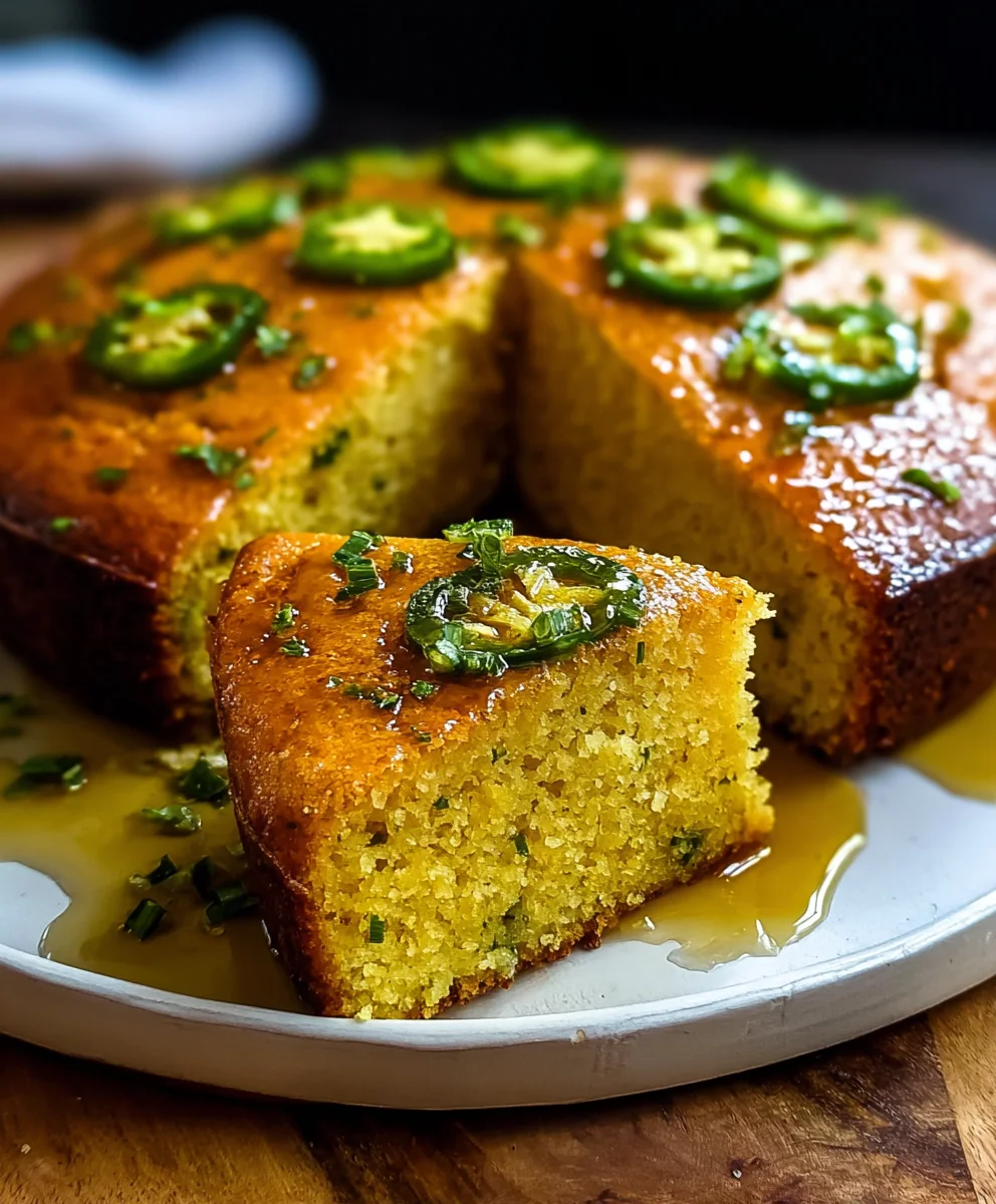 Spicy Jalapeño Cornbread with Lime Honey Glaze