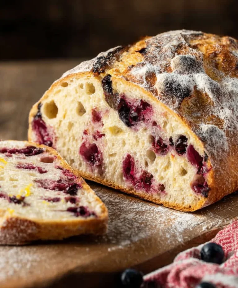 Blueberry Lemon Sourdough Bread-Tangy Sweet Flavor