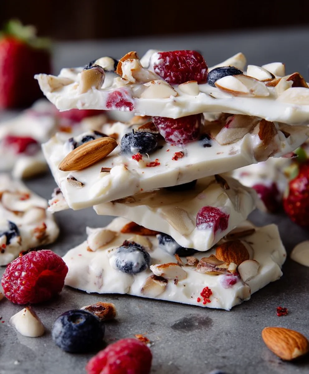 Easy Frozen Yogurt Bark Recipe-Healthy Treat