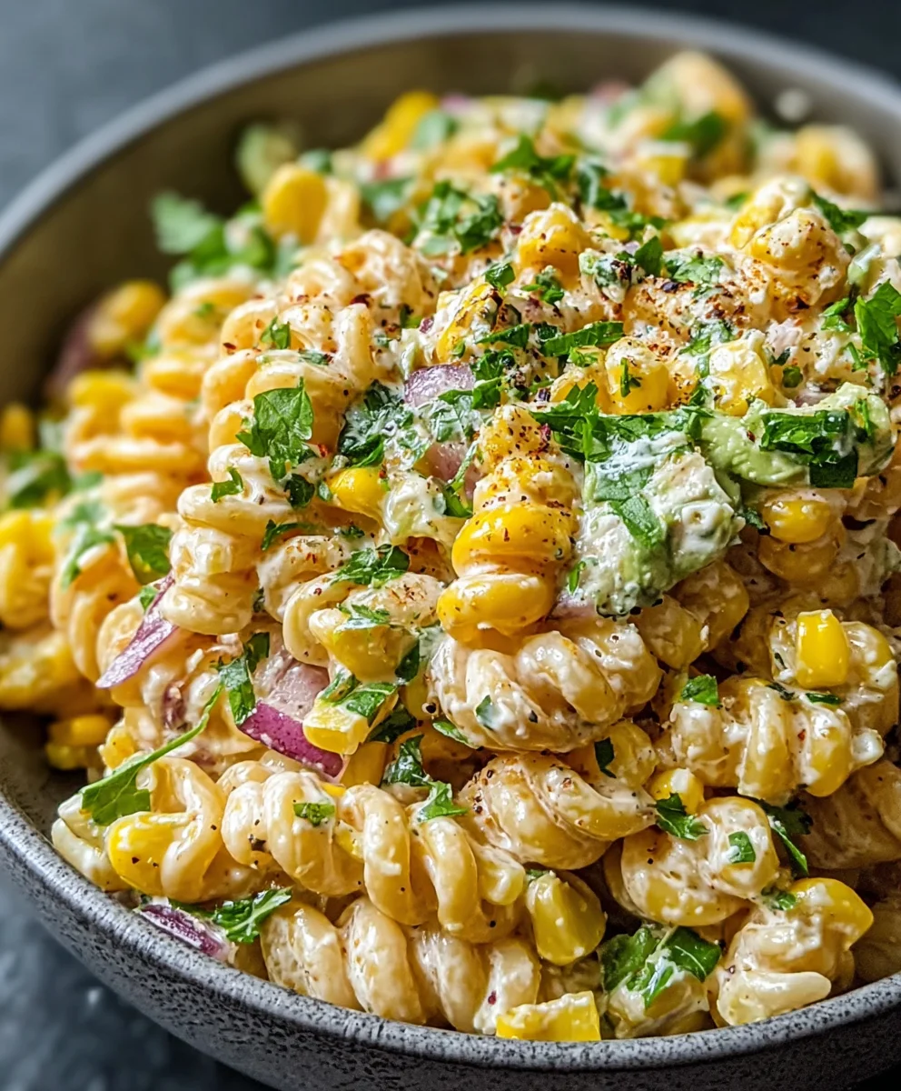 Mexican Street Corn Pasta Salad Recipe-Must Try