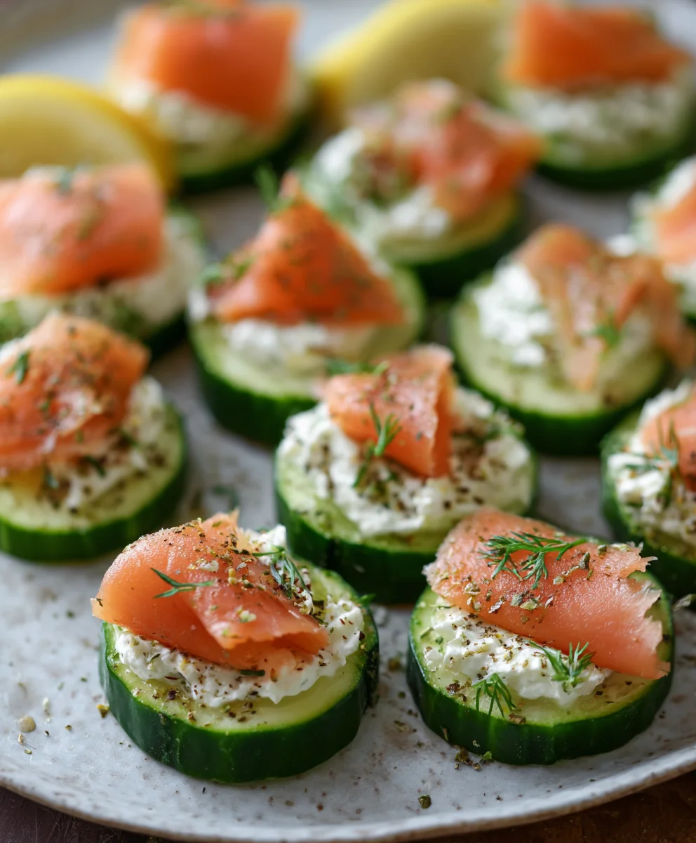 Cucumber Smoked Salmon Bites-Easy Appetizer Recipe