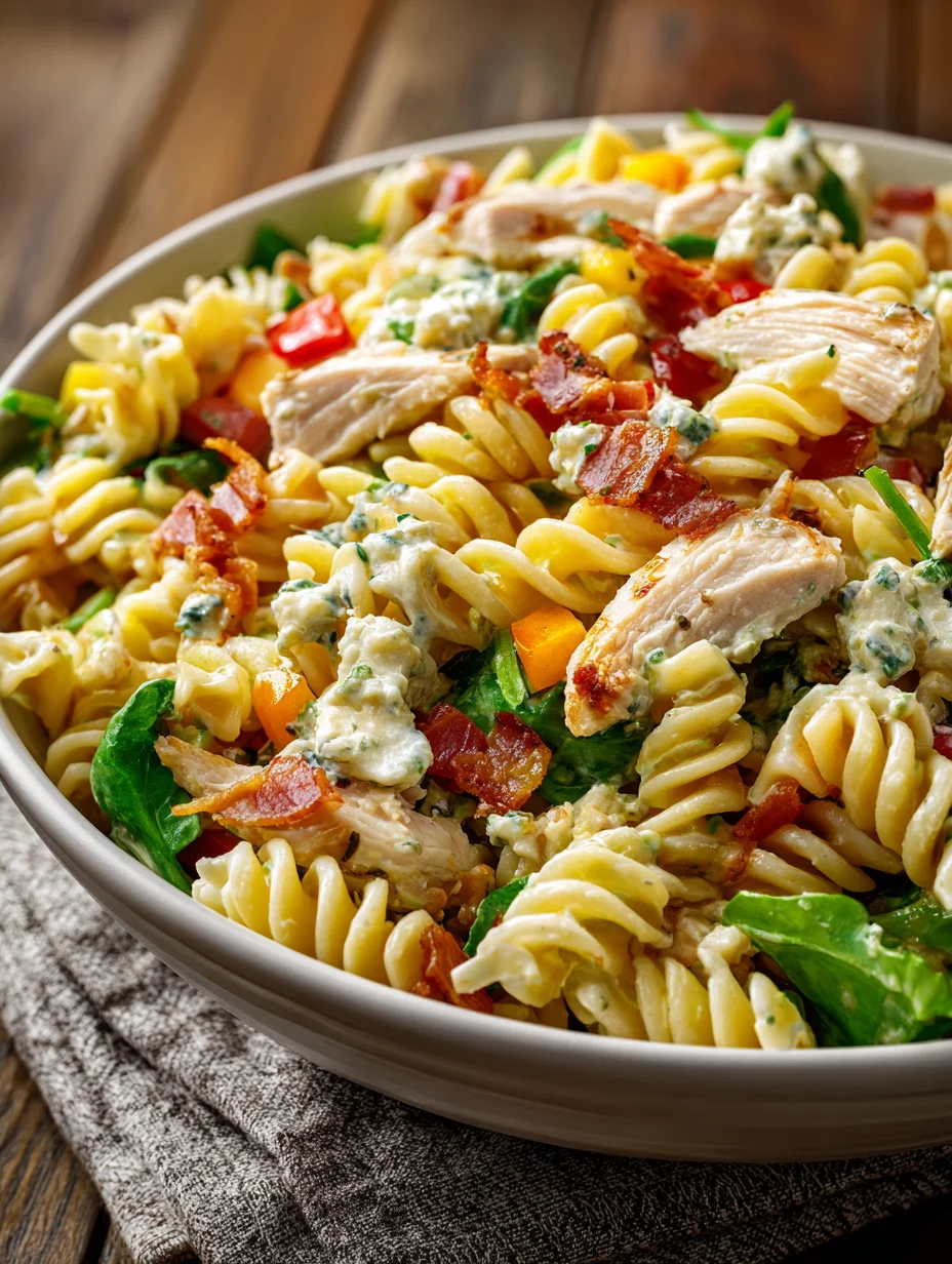 Easy BBQ Chicken Pasta Salad Recipe