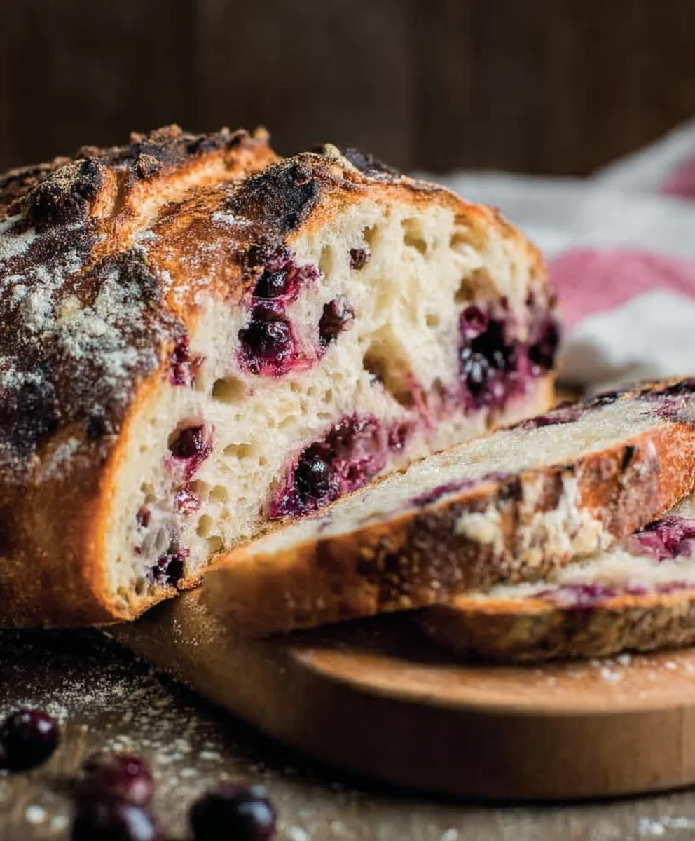 Blueberry Lemon Sourdough Bread-Tangy Sweet Flavor