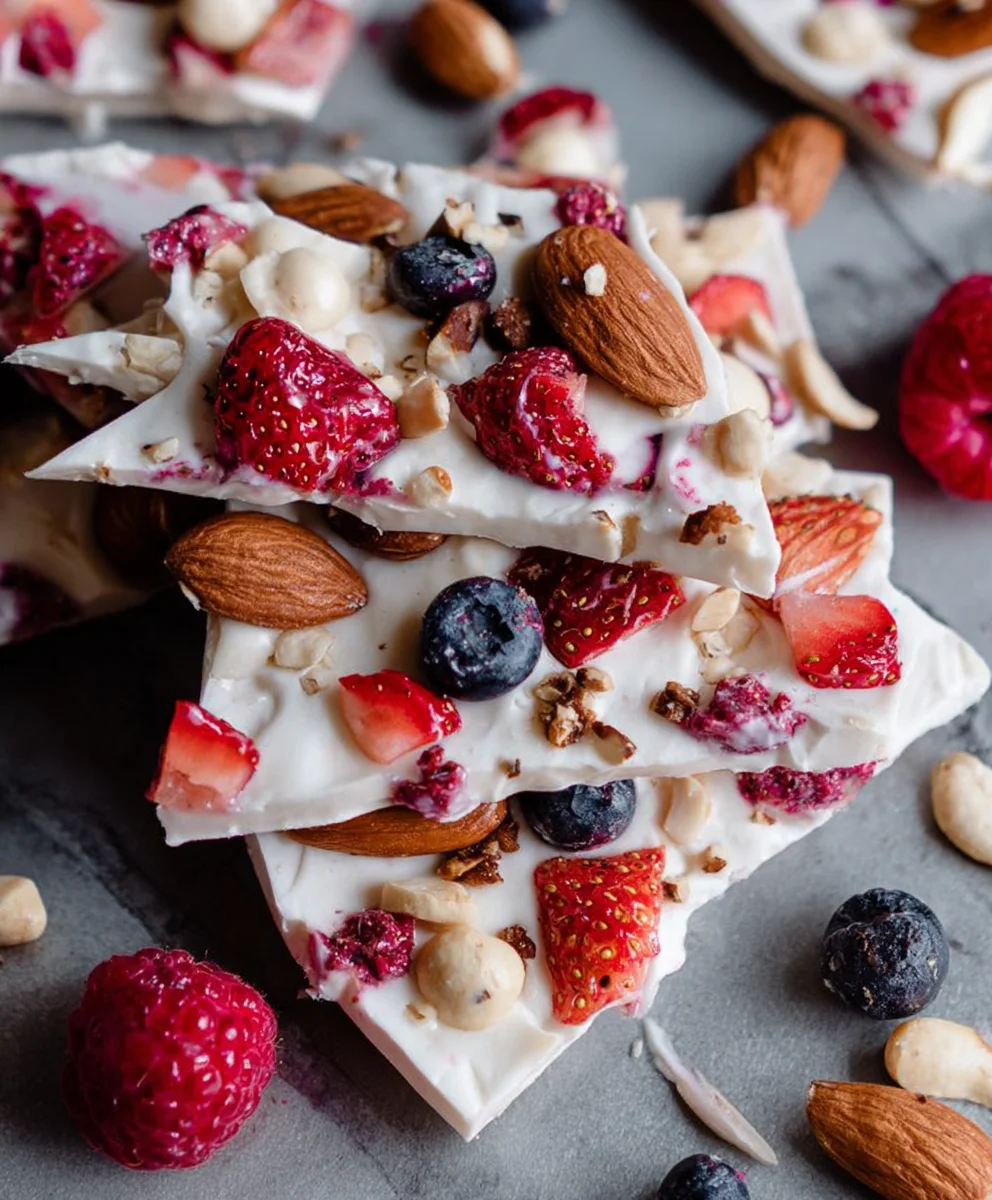 Easy Frozen Yogurt Bark Recipe-Healthy Treat
