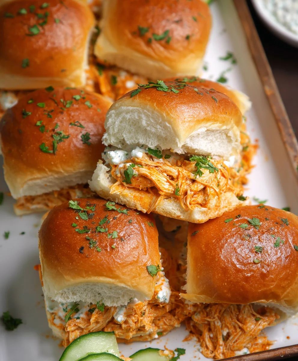 Spicy Buffalo Chicken Sliders - Easy Game Day Appetizer