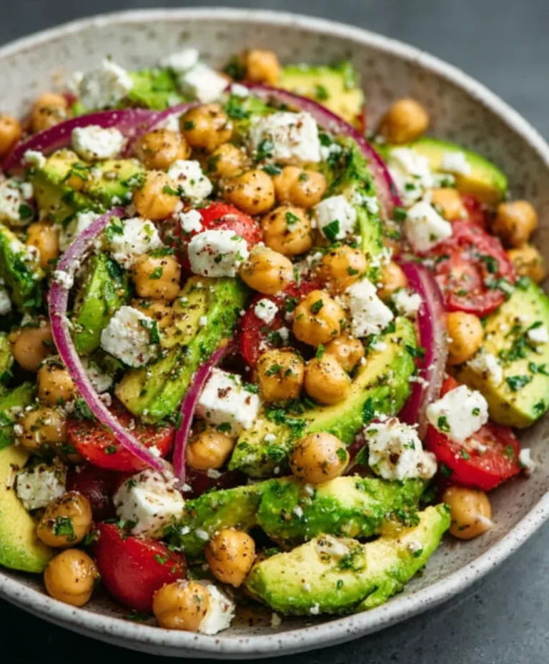 Chickpea Feta Avocado Salad – Quick & Healthy Meal