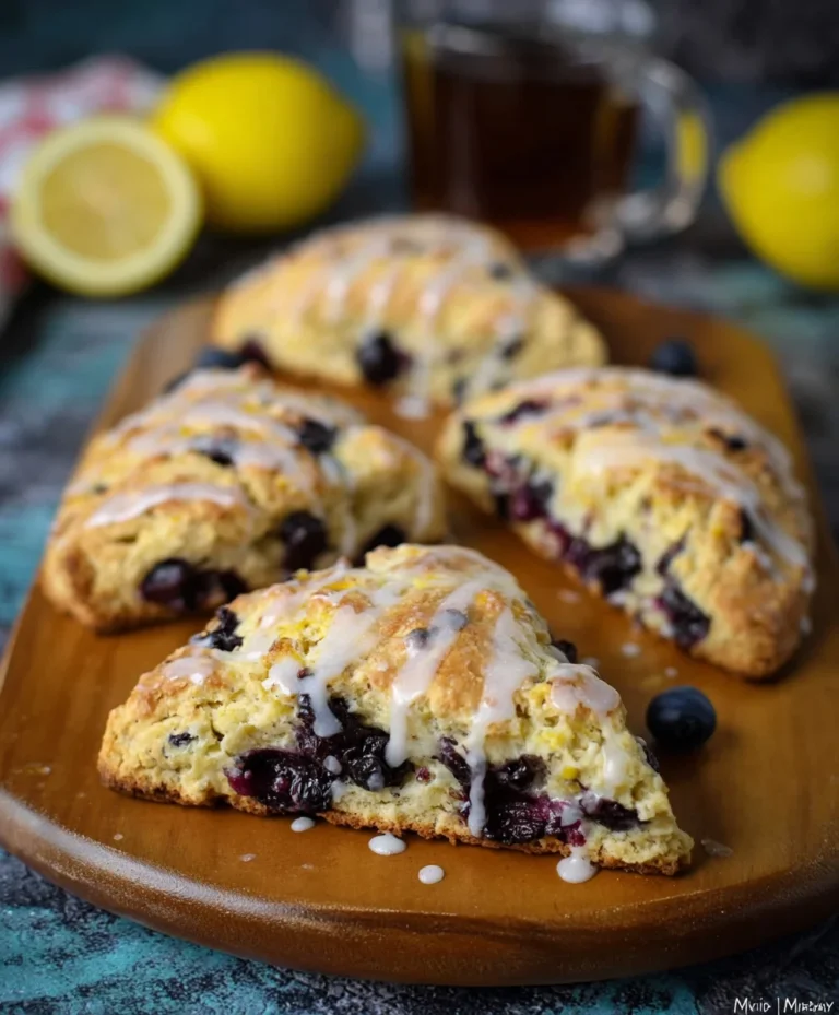 Sourdough Discard Blueberry Lemon Scones-Easy Recipe