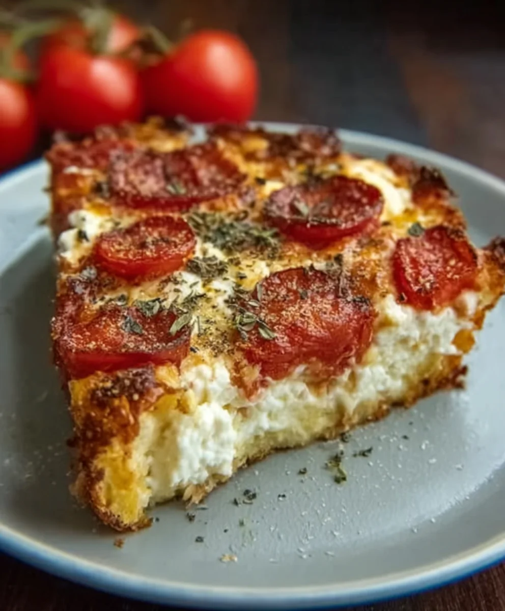 Pizza Cottage Cheese Bake - Easy & Delicious