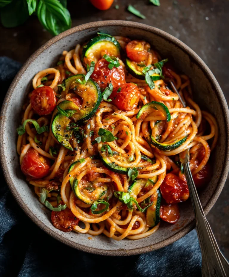 Healthy Tomato Zucchini Pasta Recipe