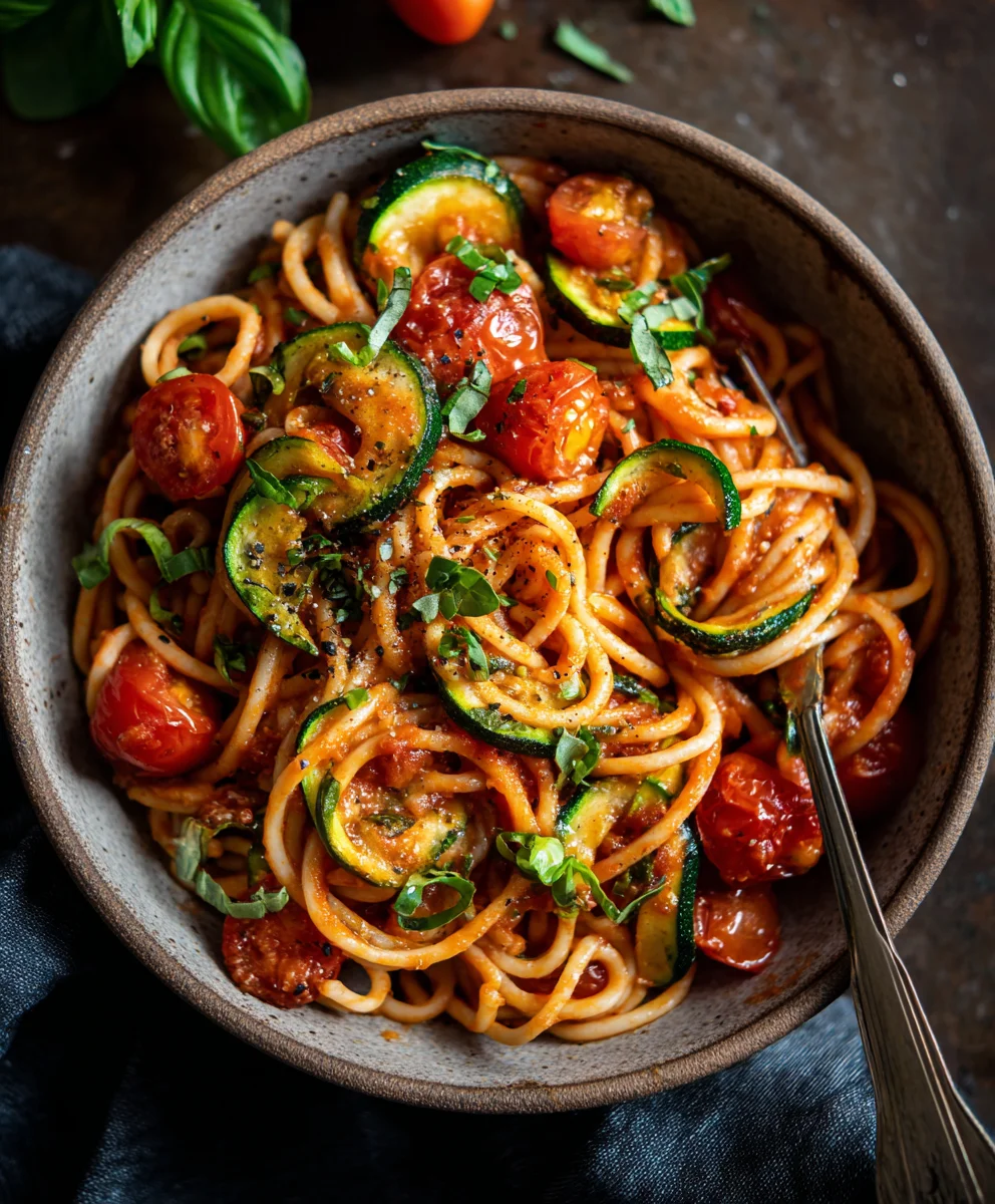 Healthy Tomato Zucchini Pasta Recipe