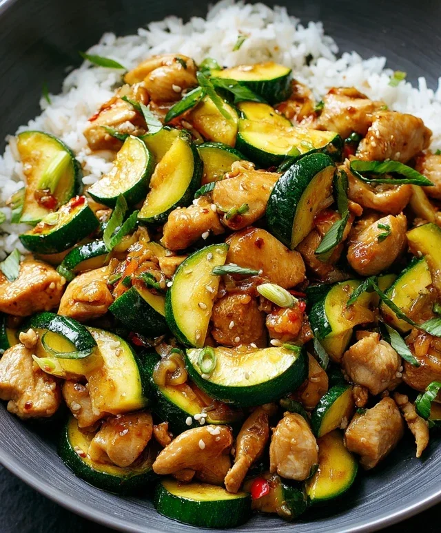 Chicken Zucchini Stir Fry