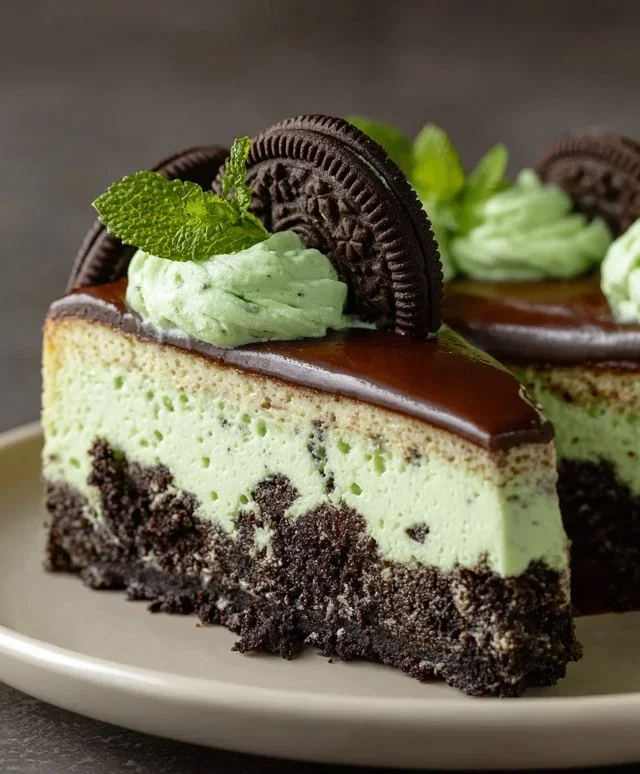 Mint Oreo Cheesecake Delight