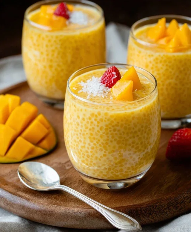 Mango Tapioca Pudding (Mango Sago)