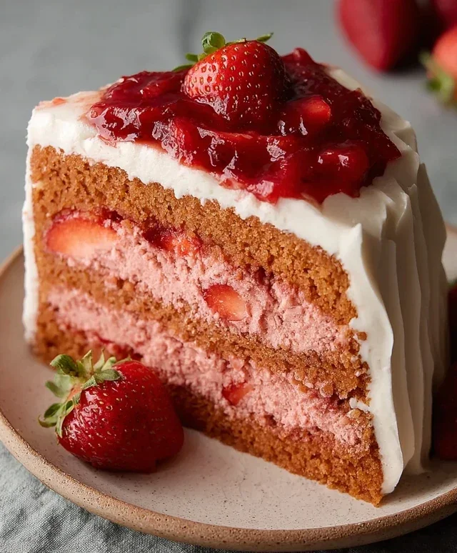 Small-batch Vegan Strawberry Cake