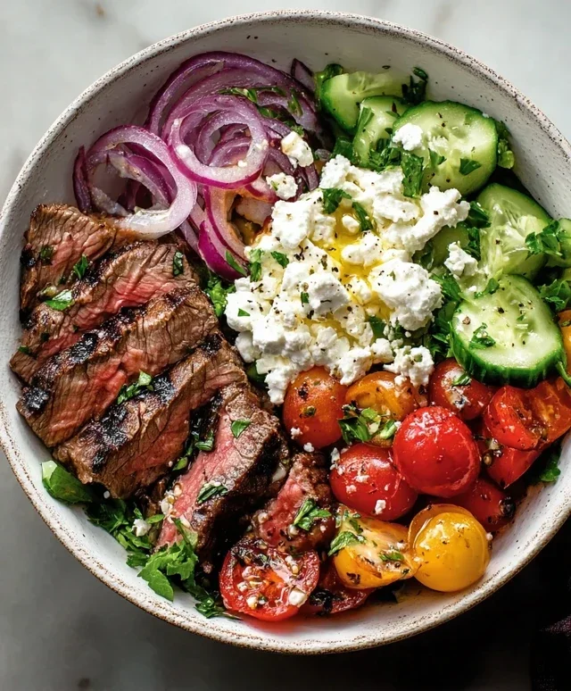Mediterranean Steak Bowl Recipe