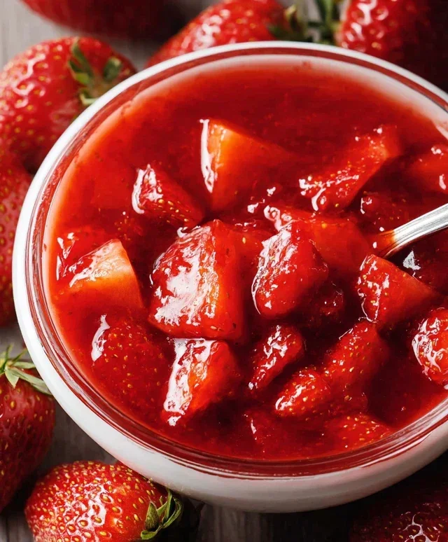 Fresh Strawberry Sauce (Strawberry Topping)