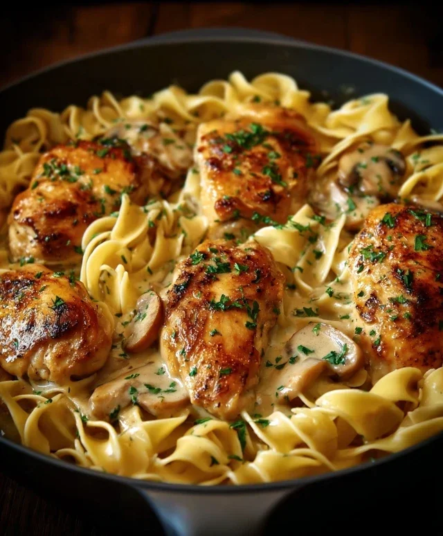 One-Pan Chicken with Buttered Noodles