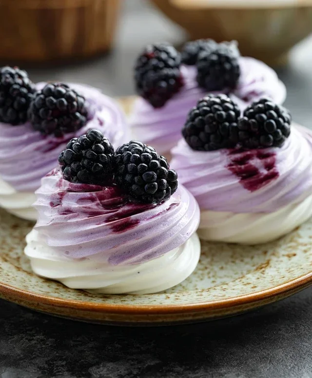 Blackberry Pavlovas