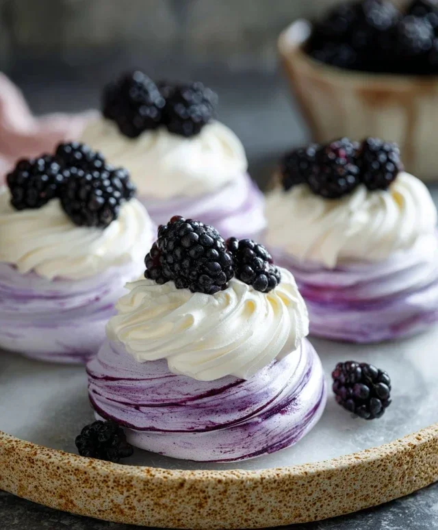 Blackberry Pavlovas
