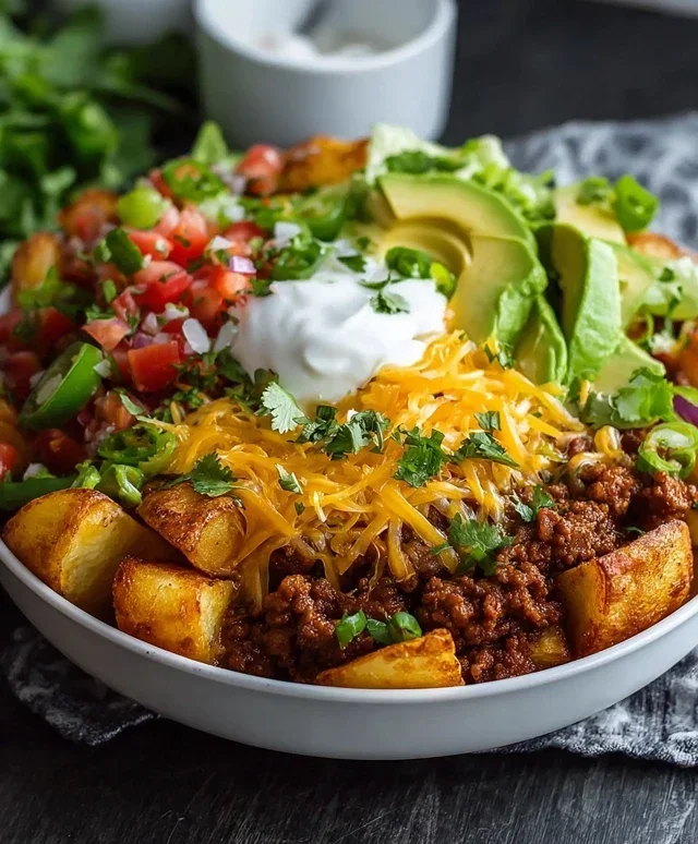 Loaded Potato Taco Bowl